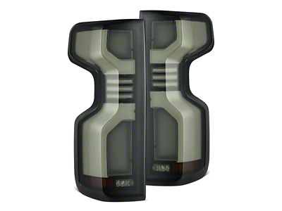 AlphaRex LUXX-Series LED Tail Lights; Black Housing; Smoked Lens (19-23 Silverado 1500 w/ Factory Halogen Tail Lights)