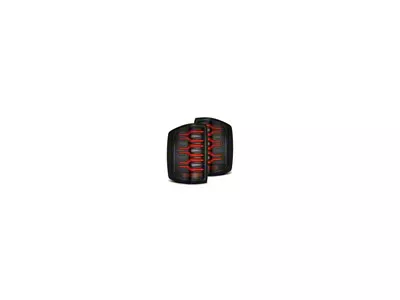 AlphaRex LUXX-Series LED Tail Lights; Black/Red Housing; Smoked Lens (14-15 Silverado 1500 w/ Factory Halogen Tail Lights)