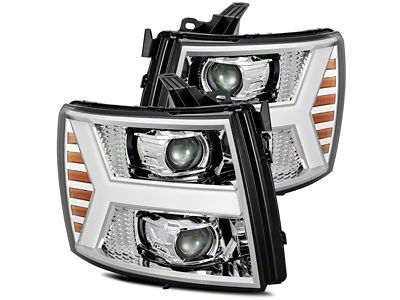 PRO-Series Projector Headlights; Chrome Housing; Clear Lens (07-13 Silverado 1500)