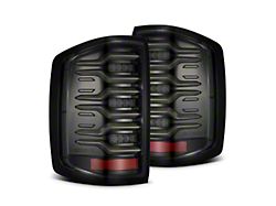 AlphaRex LUXX-Series LED Tail Lights; Alpha Black Housing; Clear Lens (17-19 Silverado 2500 HD w/ Factory Halogen Tail Lights)