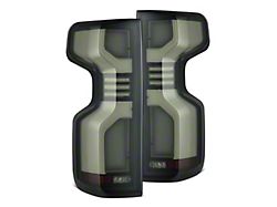 AlphaRex LUXX-Series LED Tail Lights; Black Housing; Smoked Lens (24-26 Silverado 2500 HD w/ Factory LED Tail Lights & Bottom Reverse Light)