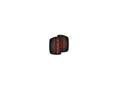 AlphaRex LUXX-Series LED Tail Lights; Black/Red Housing; Smoked Lens (15-16 Silverado 2500 HD w/ Factory Halogen Tail Lights)