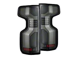 AlphaRex LUXX-Series LED Tail Lights; Alpha Black Housing; Clear Lens (20-23 Silverado 3500 HD w/ Factory Halogen Tail Lights)