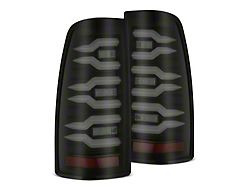 AlphaRex LUXX-Series LED Tail Lights; Black Housing; Smoked Lens (01-06 Silverado 3500 HD)