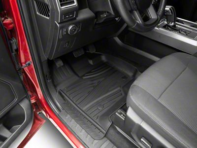 RedRock Molded Front Floor Liners; Black (15-24 F-150)