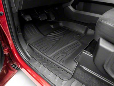 RedRock Molded Front and Rear Floor Liners; Black (15-24 F-150 SuperCrew)