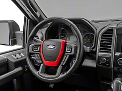 RedRock Steering Wheel Horn Trim; Red (15-20 F-150)