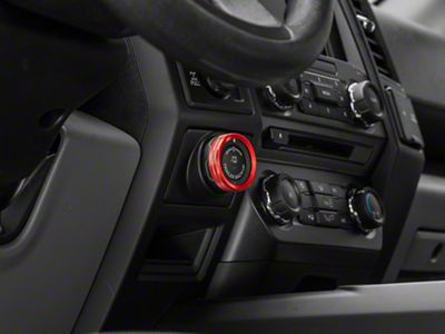 RedRock Trailer Button Knob Cover; Red (15-20 F-150)