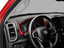 RedRock Gauge Cluster Trim; Red (19-24 RAM 1500, Excluding Classic)