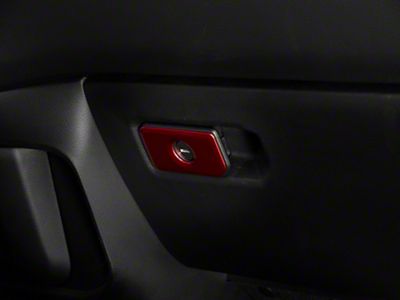 RedRock Glove Box Handle Trim; Red (19-25 RAM 1500)