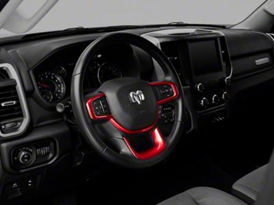 RedRock Steering Wheel Trim; Red (19-25 RAM 1500)