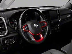 RedRock Steering Wheel Trim; Red (19-24 RAM 1500, Excluding Classic)