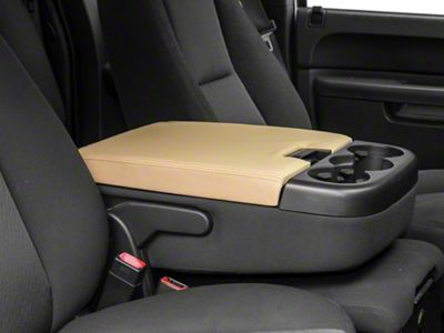 RedRock Replacement Leather Center Console Cover Only; Tan (07-14 Silverado 2500 HD)