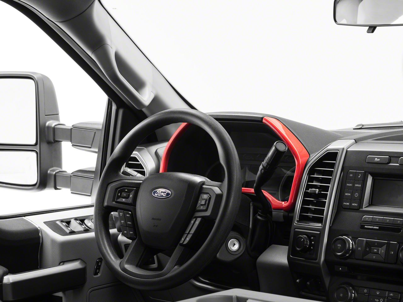 RedRock F250 Super Duty Gauge Cluster Bezel; Red T550264 (1722 F250