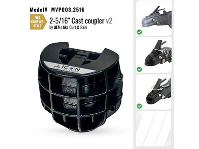 Altor Icon Trailer Coupler Lock for 2-5/16-Inch Hitch Ball; Cast Coupler V3