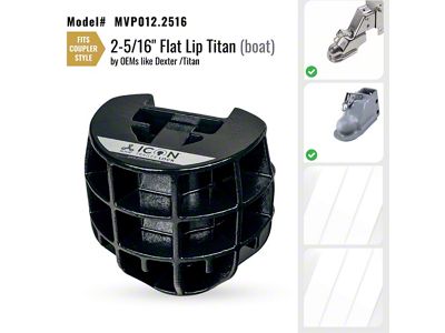 Altor Icon Trailer Coupler Lock for 2-5/16-Inch Hitch Ball; Flat Lip Titan Boat Coupler