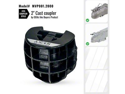 Altor Icon Trailer Coupler Lock for 2-Inch Hitch Ball; Cast Coupler