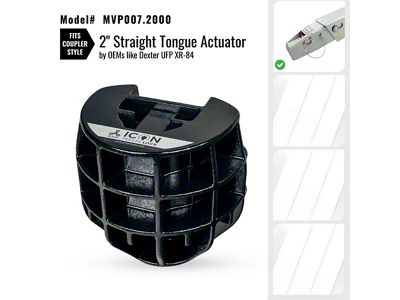 Altor Icon Trailer Coupler Lock for 2-Inch Hitch Ball; UFP XR-84 Straight Tongue Actuator Coupler