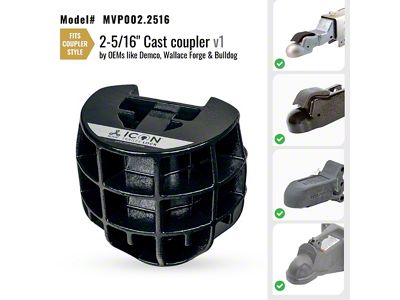 Altor Icon Trailer Coupler Lock for 2-5/16-Inch Hitch Ball; Cast Coupler V2