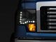 Amber Crystal LED Headlights; Black Housing; Clear Lens (09-14 F-150 w/ Factory Halogen Headlights)