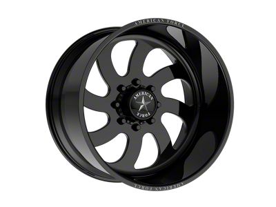 American Force 76 Blade SS Gloss Black Machined 8-Lug Wheel; 22x12; -40mm Offset (01-06 Sierra 3500 HD SRW)