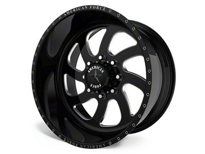 American Force 76 Blade SS Gloss Black Machined 6-Lug Wheel; 20x14; -73mm Offset (07-13 Silverado 1500)