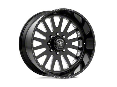 American Force F20 Atom SS Gloss Black Machined 8-Lug Wheel; 22x14; -73mm Offset (08-10 F-250 Super Duty)