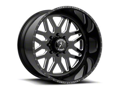 American Force B02 Trax SS Gloss Black Machined 8-Lug Wheel; 20x14; -73mm Offset (08-10 F-350 Super Duty SRW)