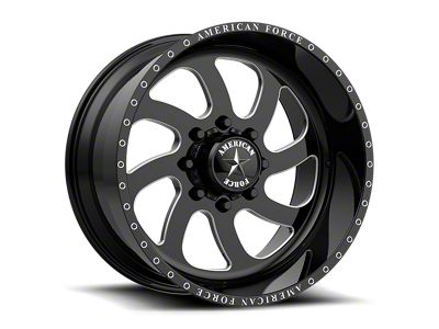 American Force 76 Blade SS Gloss Black Machined 8-Lug Wheel; 22x14; -73mm Offset (10-18 RAM 2500)