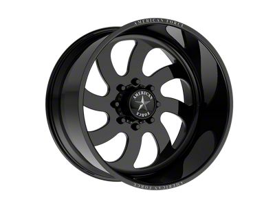 American Force 76 Blade SS Gloss Black Machined 8-Lug Wheel; 20x14; -73mm Offset (10-18 RAM 3500 SRW)