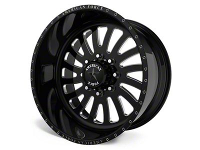 American Force 74 Octane SS Gloss Black Machined 6-Lug Wheel; 20x14; -73mm Offset (14-18 Silverado 1500)