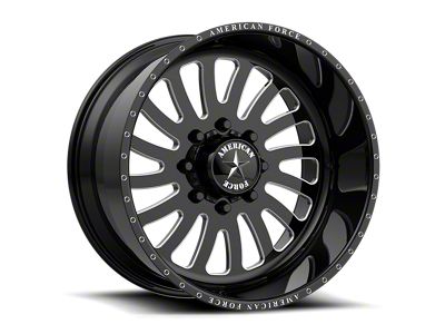 American Force 74 Octane SS Gloss Black Machined 6-Lug Wheel; 24x11; 0mm Offset (14-18 Silverado 1500)