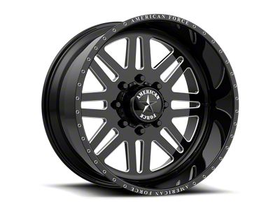 American Force 09 Liberty SS Gloss Black Machined 8-Lug Wheel; 24x14; -73mm Offset (15-19 Silverado 2500 HD)