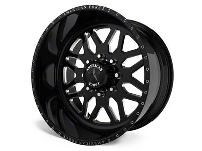 American Force B02 Trax SS Gloss Black Machined 6-Lug Wheel; 20x14; -73mm Offset (99-06 Silverado 1500)