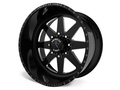 American Force 11 Independence SS Gloss Black Machined 6-Lug Wheel; 20x12; -40mm Offset (23-25 Canyon)