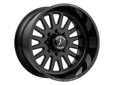 American Force F20 Atom SS Gloss Black Machined 6-Lug Wheel; 20x14; -73mm Offset (19-24 RAM 1500)