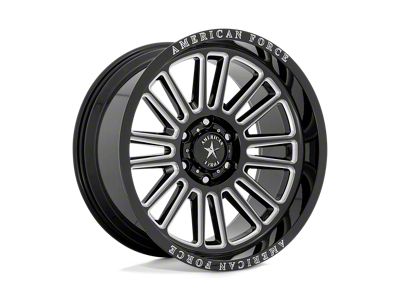 American Force Weapon Gloss Black Milled 6-Lug Wheel; 20x10; -18mm Offset (19-24 Sierra 1500)