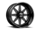 American Force 11 Independence SS Gloss Black Machined 8-Lug Wheel; 22x12; -40mm Offset (20-24 Sierra 2500 HD)