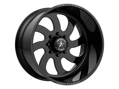 American Force 76 Blade SS Gloss Black Machined 6-Lug Wheel; 20x14; -73mm Offset (21-25 Tahoe)