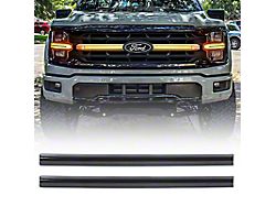 American Modified Amber LED Grille Lights with Sequential Turn Signal; Smoked (24-26 F-150 XLT)