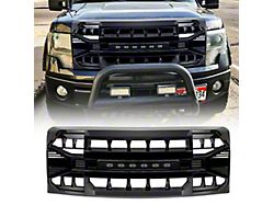 American Modified Armor Upper Replacement Grille with LED Off-Road Lights; Gloss Black (09-14 F-150, Excluding Raptor)