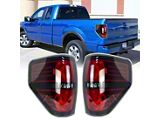 American Modified LED Tail Lights; Black Housing; Smoked Lens (09-14 F-150 Styleside)