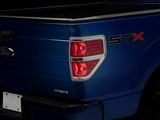 American Modified Tail Lights; Chrome Housing; Red Lens (09-14 F-150 Styleside)
