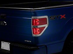 American Modified Tail Lights; Chrome Housing; Red Lens (09-14 F-150 Styleside)