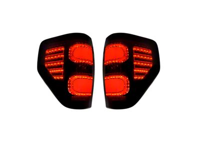 American Modified LED Tail Lights; Chrome Housing; Smoked Lens (09-14 F-150 Styleside)