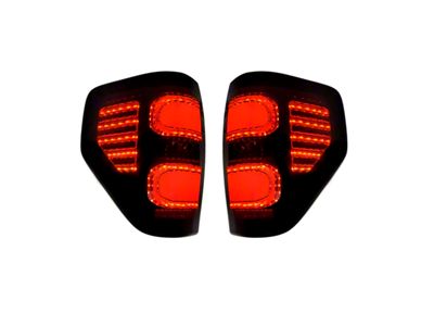 American Modified LED Tail Lights; Chrome Housing; Smoked Lens (09-14 F-150 Styleside)
