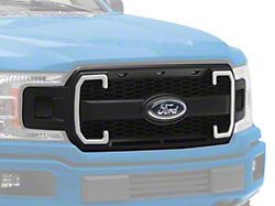 American Modified Raptor Style Mesh Upper Replacement Grille with Emblem Base, DRL and Turn Signal Lights; Matte Black (18-20 F-150, Excluding Raptor)
