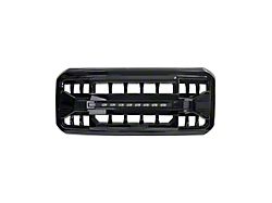 American Modified Armor Upper Replacement Grille with Off-Road Lights; Glossy Black (11-16 F-250 Super Duty)