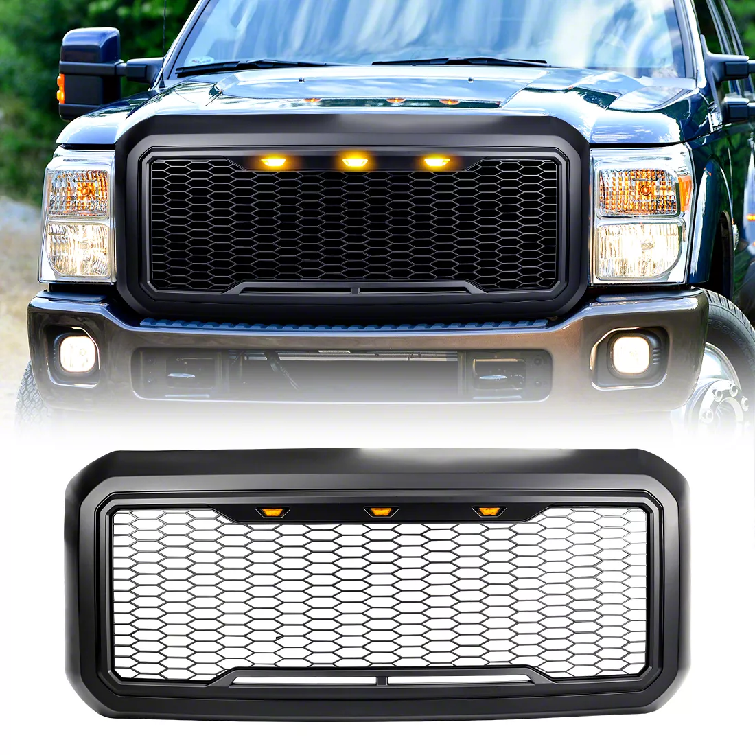 American Modified F-350 Super Duty Raptor Style Mesh Upper Replacement ...