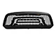 American Modified Rebel Style Upper Replacement Grille with Amber LED Lights; Matte Black (13-18 RAM 1500, Excluding Rebel)
